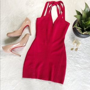 Guess by Marciano red bandage dress